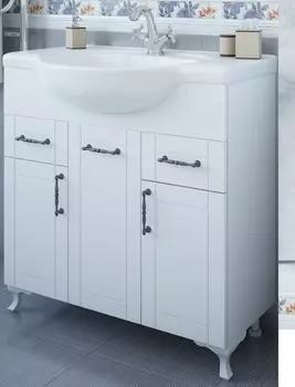 Тумба с раковиной Sanflor Глория 85 белая