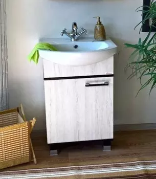 Тумба с раковиной Sanflor Толедо 50 L венге, северное дерево светлое