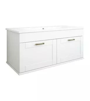 Тумба с раковиной Sanflor Ванесса 95 (раковина PIANO), подвесная, белая