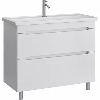 Тумба с раковиной SanStar Адель 100 напольная, белая