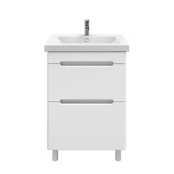 Тумба с раковиной SanStar Адель 50 напольная, белая (раковина Como 50)