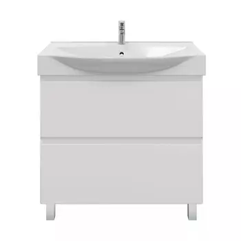 Тумба с раковиной SanStar Arista 85 напольная, белый (раковина Элвис 85)