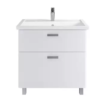 Тумба с раковиной SanStar Gretta 80 напольная, белая