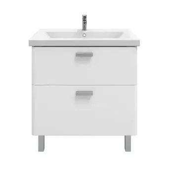 Тумба с раковиной SanStar Gretta 80 напольная, белый (раковина Como 80)