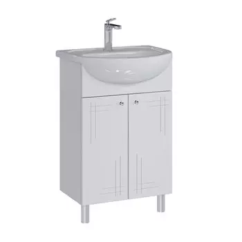 Тумба с раковиной SanStar Июнь 55 напольная (раковина Исеть 55)