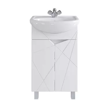 Тумба с раковиной SanStar Каскад 50 напольная, белая