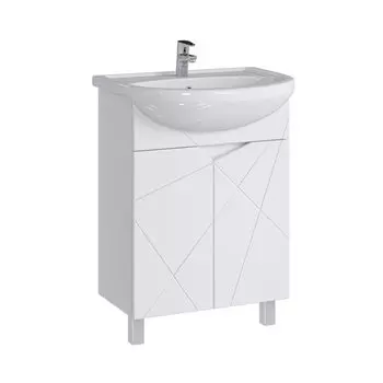 Тумба с раковиной SanStar Каскад 60 напольная (раковина Уют 60)