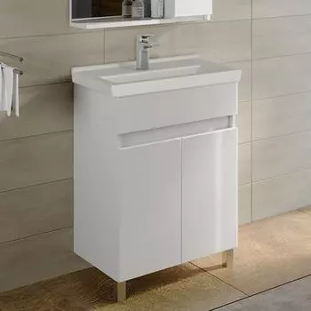 Тумба с раковиной SanStar Квадро 60 напольная (раковина Фест 60)