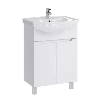 Тумба с раковиной SanStar Лайн 60 напольная (раковина Грация)