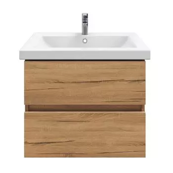 Тумба с раковиной SanStar Lavanti 50 подвесная, дуб вотан (раковина Como 50)