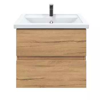 Тумба с раковиной SanStar Lavanti 60 подвесная, дуб вотан (раковина Фостер 60)