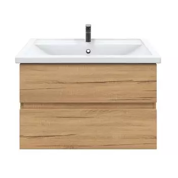 Тумба с раковиной SanStar Lavanti 70 подвесная, дуб вотан (раковина Фостер 70)