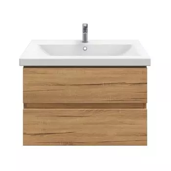 Тумба с раковиной SanStar Lavanti 70 подвесная, дуб вотан (раковина Como 70)