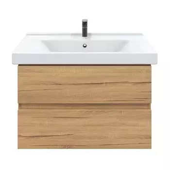 Тумба с раковиной SanStar Lavanti 80 подвесная, дуб вотан (раковина Миранда 80)