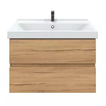 Тумба с раковиной SanStar Lavanti 80 подвесная, дуб вотан (раковина Фест 80)