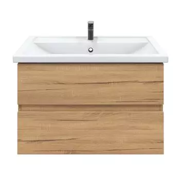 Тумба с раковиной SanStar Lavanti 80 подвесная, дуб вотан (раковина Фостер 80)