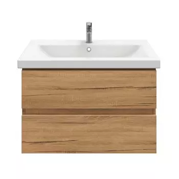 Тумба с раковиной SanStar Lavanti 80 подвесная, дуб вотан (раковина Como 80)