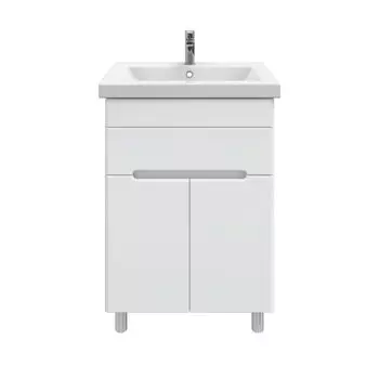 Тумба с раковиной SanStar Модена 50 напольная, белая (раковина Como 50)