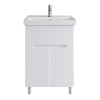 Тумба с раковиной SanStar Модена 50 напольная, белая (раковина Фест 50)