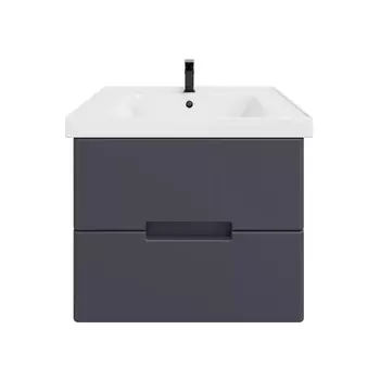 Тумба с раковиной SanStar Noche 70 подвесная, графит софт (раковина Грейс 70)