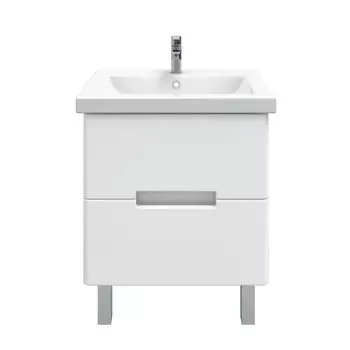 Тумба с раковиной SanStar Ориана 50 напольная, белая (раковина Como 50)