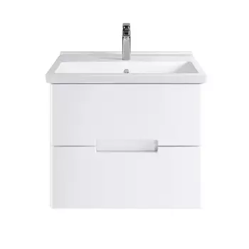 Тумба с раковиной SanStar Ориана 50 подвесная, белая (раковина Фест 50)