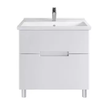 Тумба с раковиной SanStar Ориана 80 напольная, белая