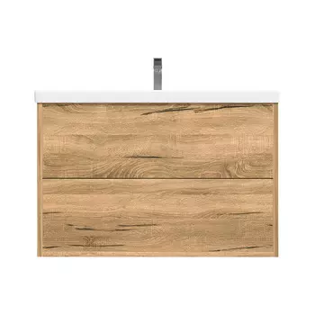 Тумба с раковиной SanStar Siva 70 подвесная, дуб вотан (раковина Фостер 70)