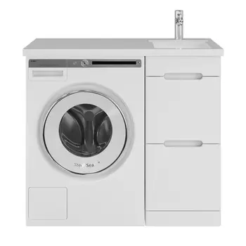 Тумба с раковиной SanStar Толедо 40 напольная, белая (раковина Даллас 100 R)