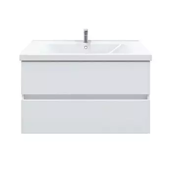 Тумба с раковиной SanStar Велья 100 подвесная, белая (раковина Гармония 100)