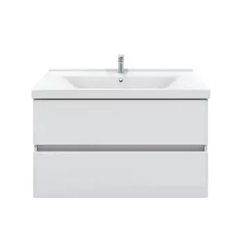 Тумба с раковиной SanStar Велья 100 подвесная, белая (раковина Миранда 100)