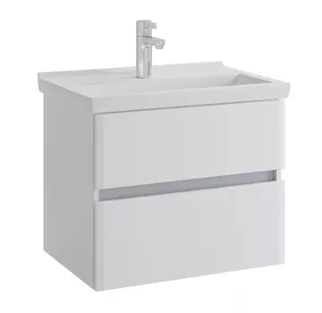 Тумба с раковиной SanStar Велья 50 подвесная, белая (раковина Фест 50)