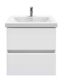 Тумба с раковиной SanStar Велья 50 подвесная, белая (раковина Como 50)