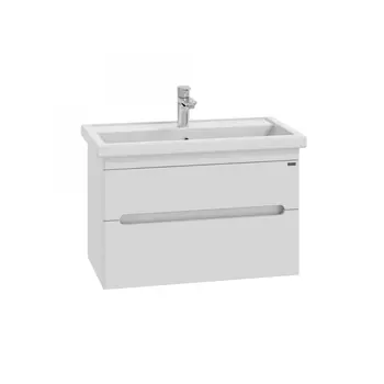 Тумба с раковиной СанТа Лондон 70 подвесная 2 ящика белая (Фостер)