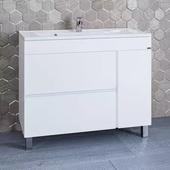 Тумба с раковиной СанТа Марс 100 напольная 2 ящика 1 дверь