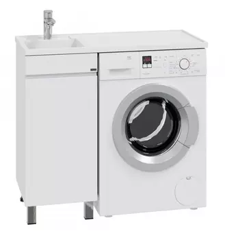 Тумба с раковиной СанТа Марс 38 одна дверь чаша слева