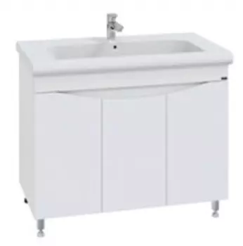 Тумба с раковиной СанТа Сатурн 105 напольная, 3 двери