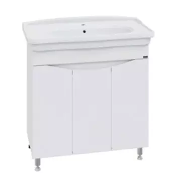 Тумба с раковиной СанТа Сатурн 85 напольная, 3 двери