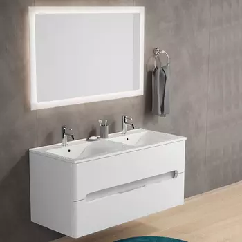 Тумба с раковиной SanVit Форма 120 подвесная, белый глянец