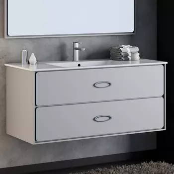 Тумба с раковиной Smile Монтэ 120 светло-серая