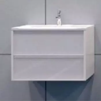 Тумба с раковиной Stella Polar Калипсо 60 подвесная, 2 ящика, белая