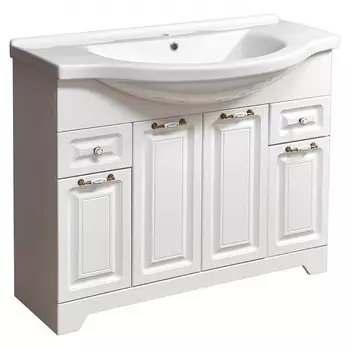 Тумба с раковиной Stella Polar Кармела 105 ольха белая