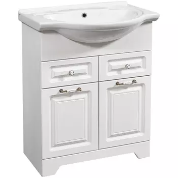 Тумба с раковиной Stella Polar Кармела 65 ольха белая