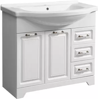 Тумба с раковиной Stella Polar Кармела 90 ольха белая