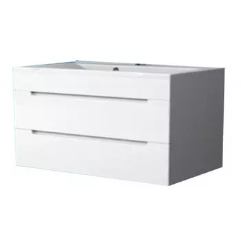 Тумба с раковиной Stella Polar Рианна 80 подвесная, белая