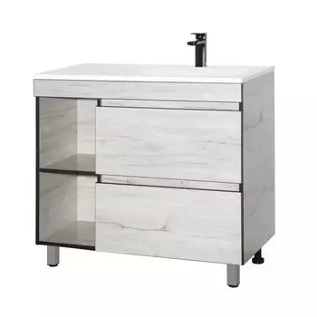Тумба с раковиной Style Line Берлин 90 Plus напольная, 2 ящика, соната