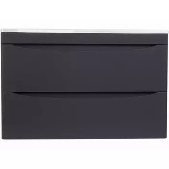 Тумба с раковиной Style Line El Fante Бергамо мини 90 Люкс подвесная, антискрейтч черный