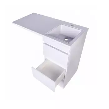 Тумба с раковиной Style Line El Fante Даллас 100 напольная, 3 ящика, Люкс белая, Plus R