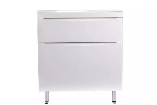 Тумба с раковиной Style Line El Fante Бергамо мини 90 Люкс напольная, антискрейтч белый матовый, PLUS