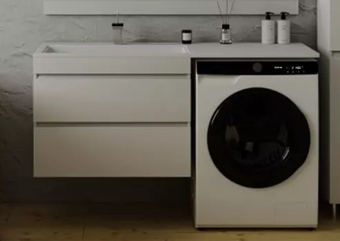 Тумба с раковиной Style Line El Fante Даллас 140 подвесная, Люкс белая, Plus